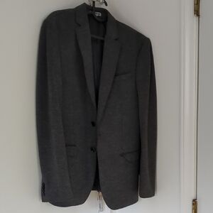 Express Photographer Fitted Charcoal Blazer